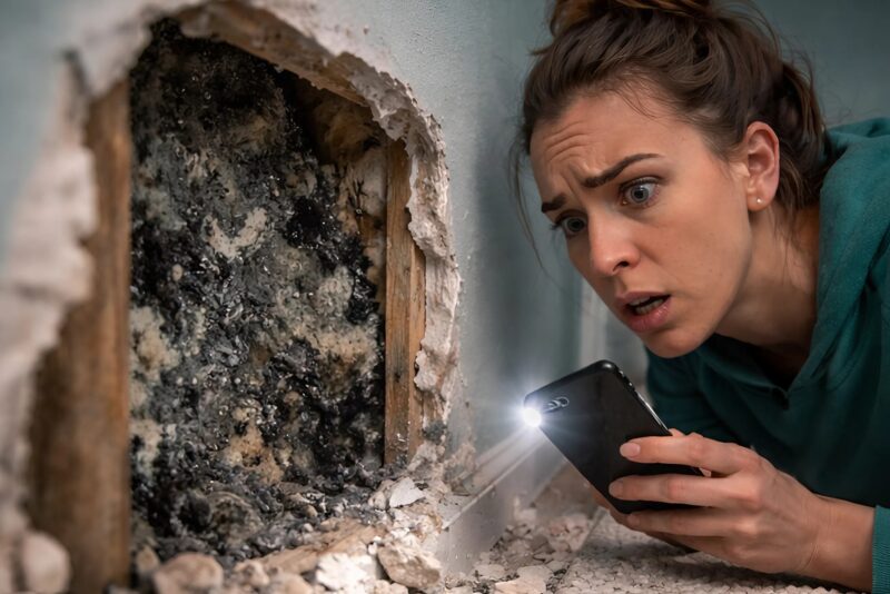 My dog started furiously scratching the wall behind my eight-month-old daughter’s crib: at first we thought she had simply gone crazy, but when we looked inside the wall, we found something truly horrifying