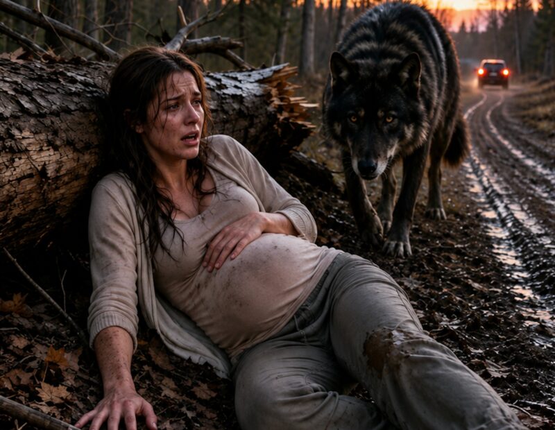 The husband abandoned his pregnant wife alone in the woods, hoping to get rid of her and keep her money. When night fell, a huge wolf emerged from the depths of the forest, and what happened next was terrifying…
