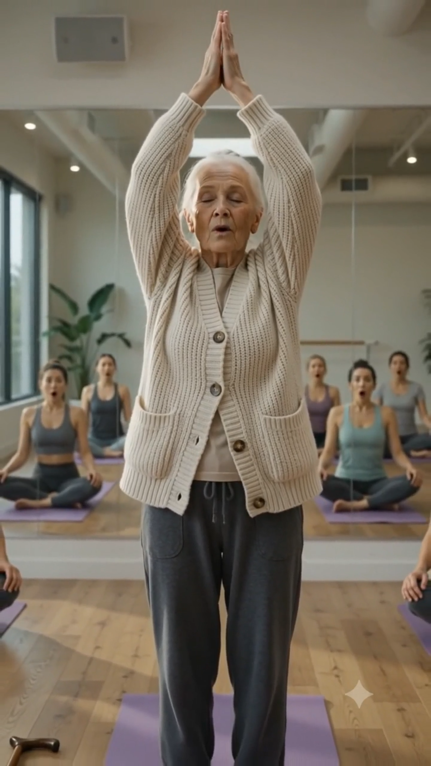 Full : The Entire Yoga Studio Laughed at the 82-Year-Old Grandma... Until She Stepped Onto the Mat