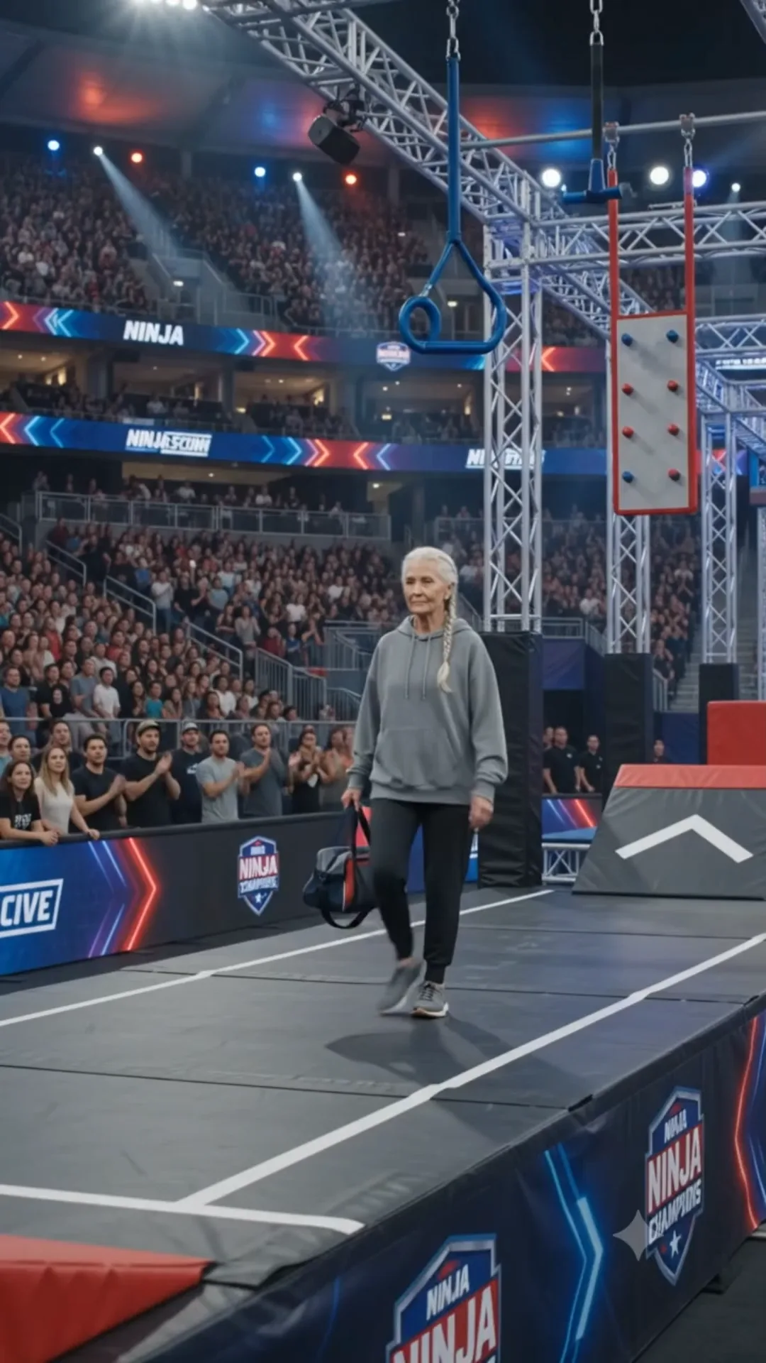FULL: VH-The 82-Year-Old Grandma Walked Onto the Ninja Warrior Course… Then the Entire Arena Went Silent