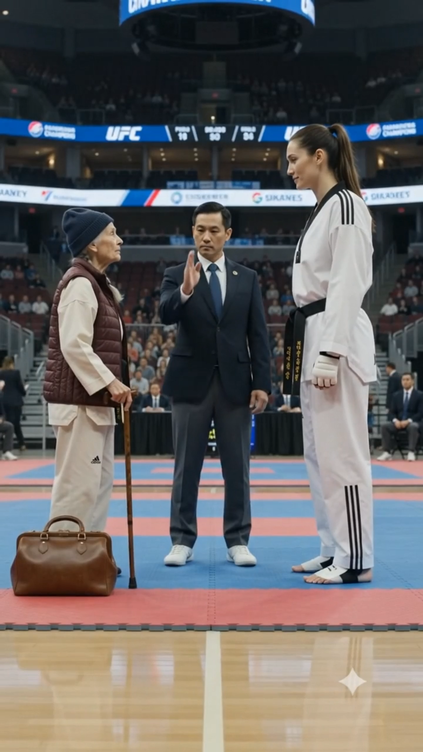 Full : The elderly woman was ridiculed at the U.S. National Taekwondo Championships.