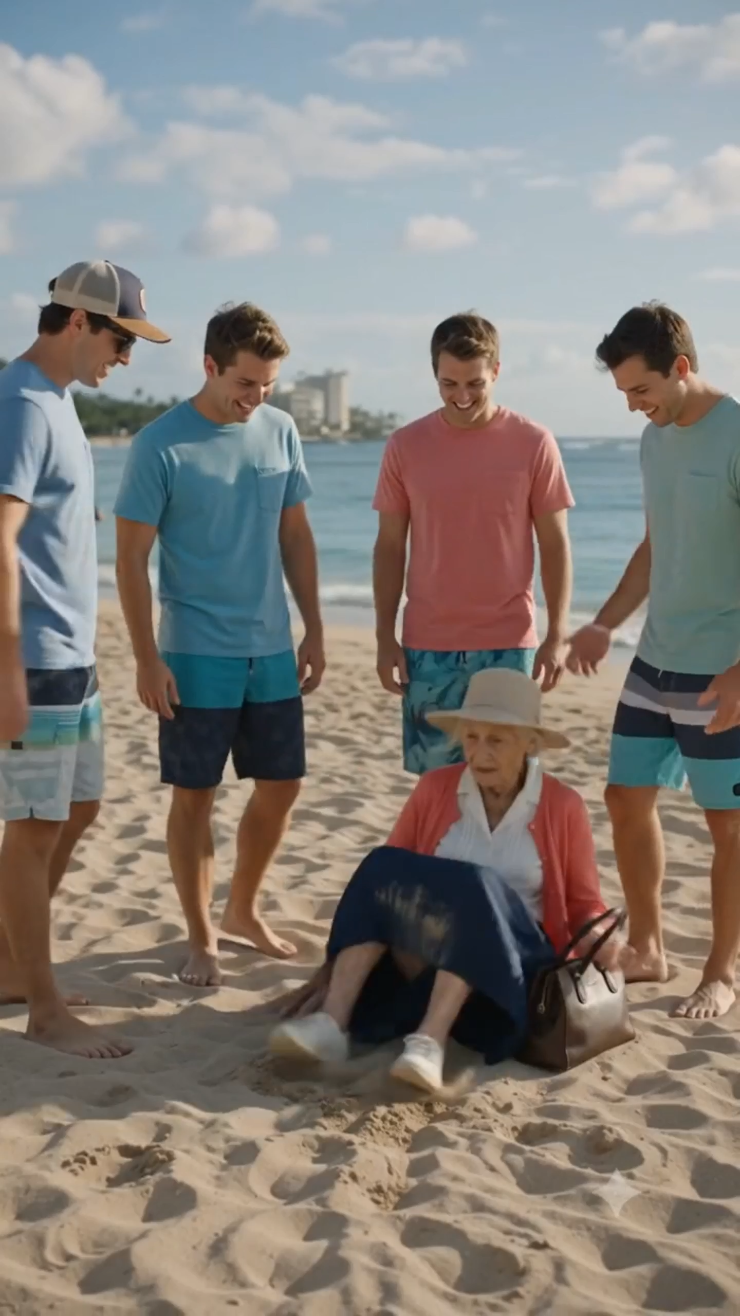 Part 2 : An elderly woman was bullied on the beach.