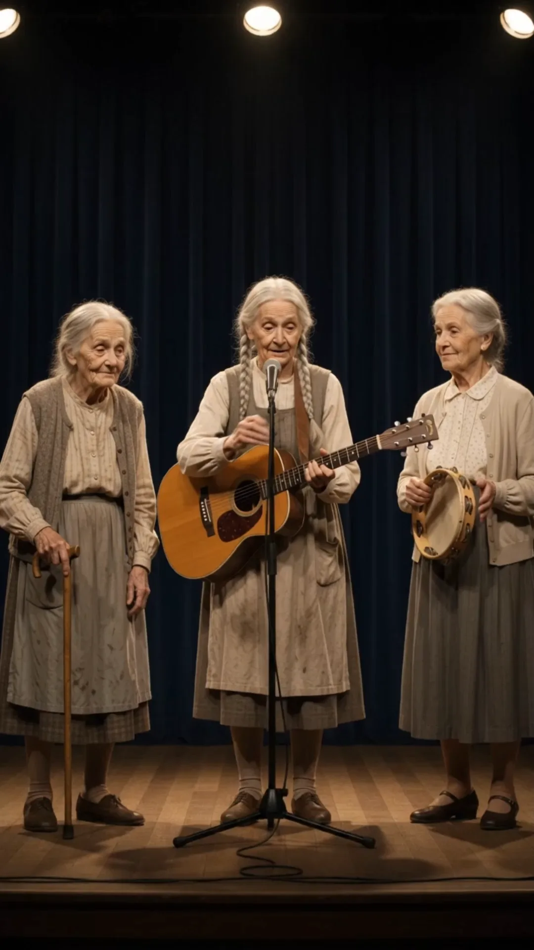Full: D. THE CROWD LAUGHED AT THESE 3 GRANDMAS — THEN THE ENTIRE THEATER WENT SILENT