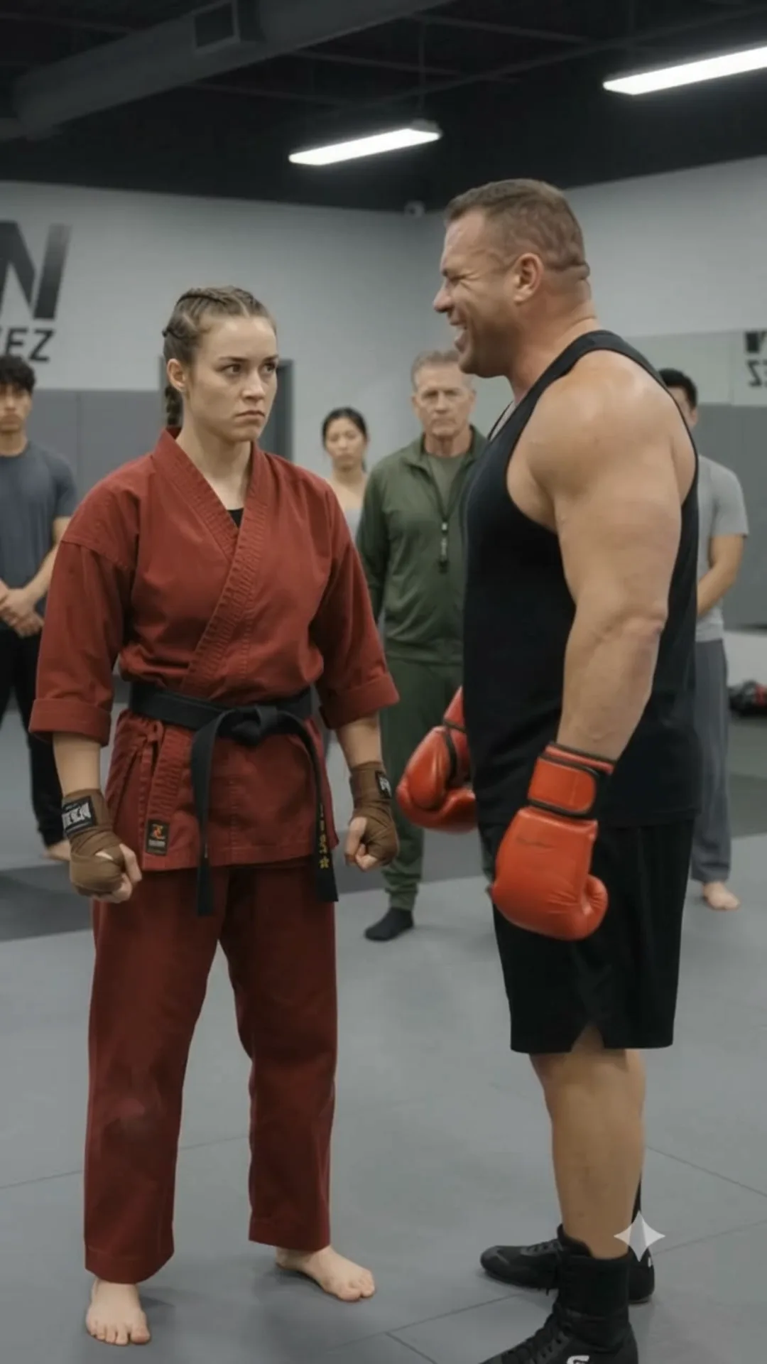 Full: D. The MMA Fighter Mocked This Small Woman—Then Her Coach Screamed a Warning