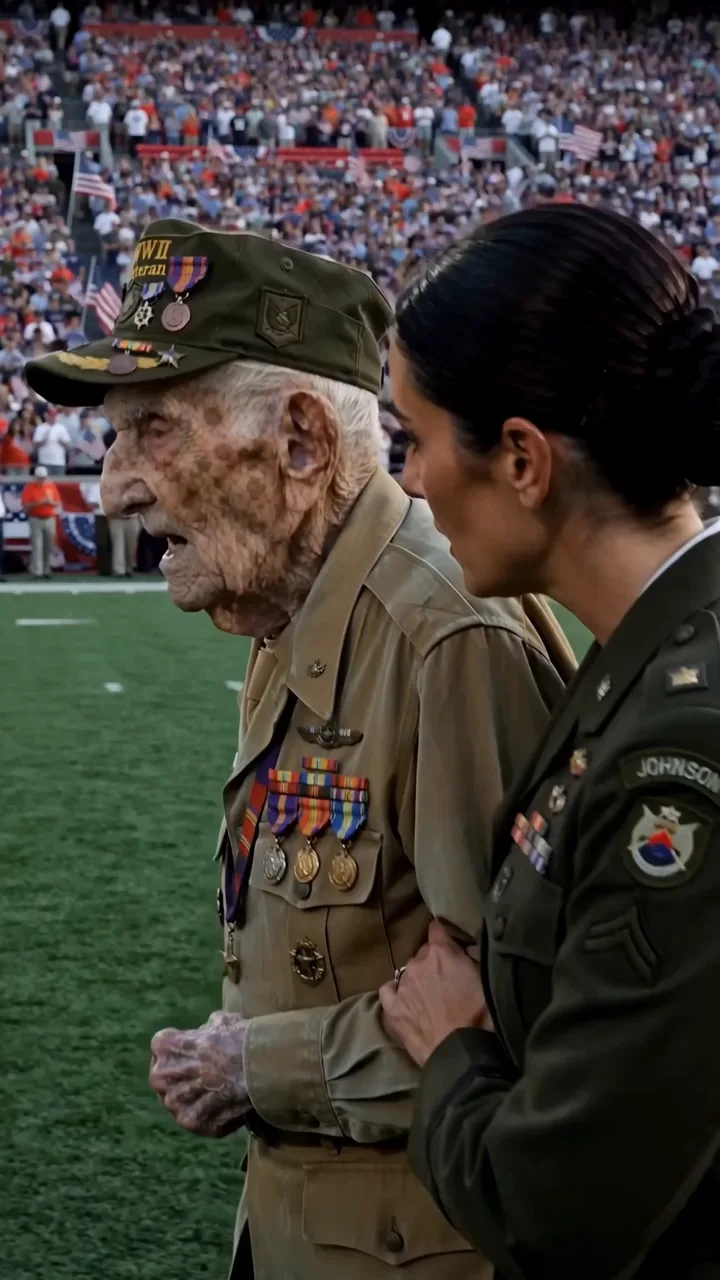 FULL: VH-THEY HONORED A WWII VETERAN IN A SOLD-OUT STADIUM