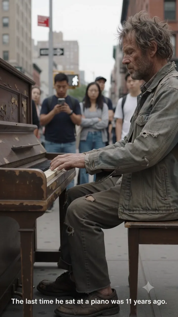 Full: D. A Homeless Man Sat Down at a Broken Piano—Then His First Note Brought an Entire City to Tears