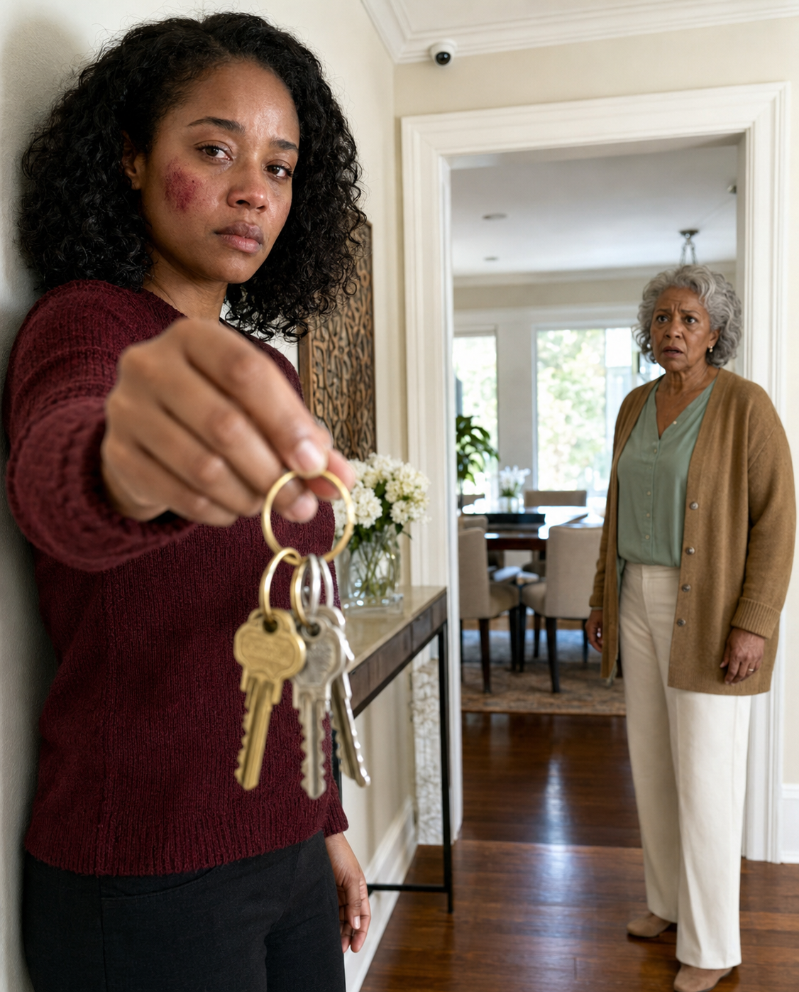 My mother-in-law hurled heavy keys at my face after I b3nned her from entering our bedroom. “It’s my son’s house,” she snapped. I changed every lock that afternoon—the deed carried only one name: mine.