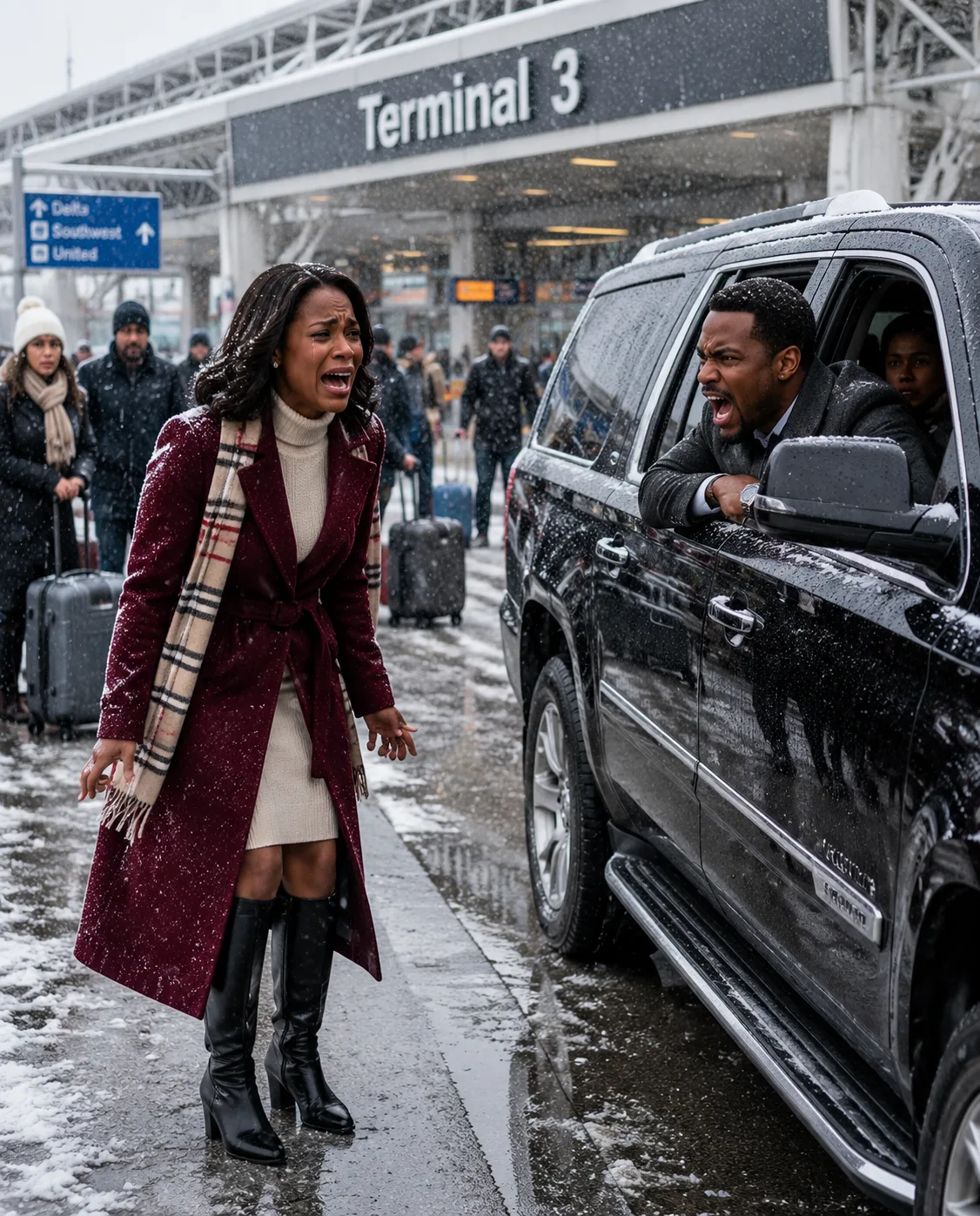 My husband abandoned me at O’Hare in the middle of a blizzard and drove away without looking back.