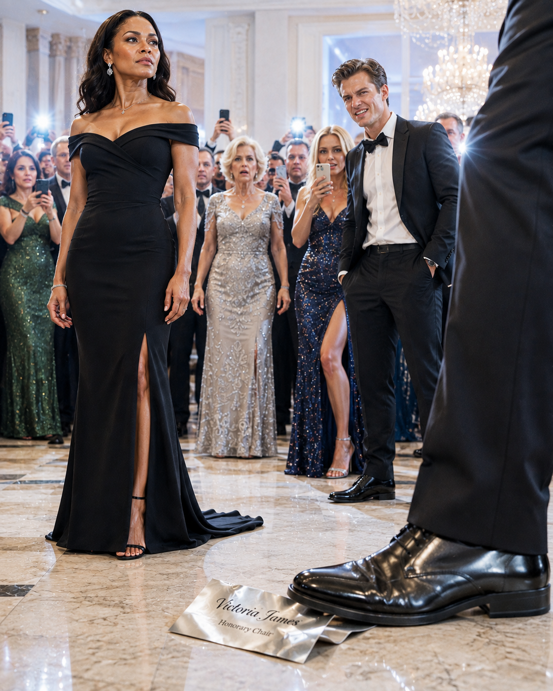 "The CEO's Son Ripped My VIP Name Card Off the Table, Threw It on the Floor, and Crushed It Under His Shoe in Front of Cameras. I Didn't Raise My Voice — I Just Told Him He'd Just Cost His Mother $1.3 Billion."