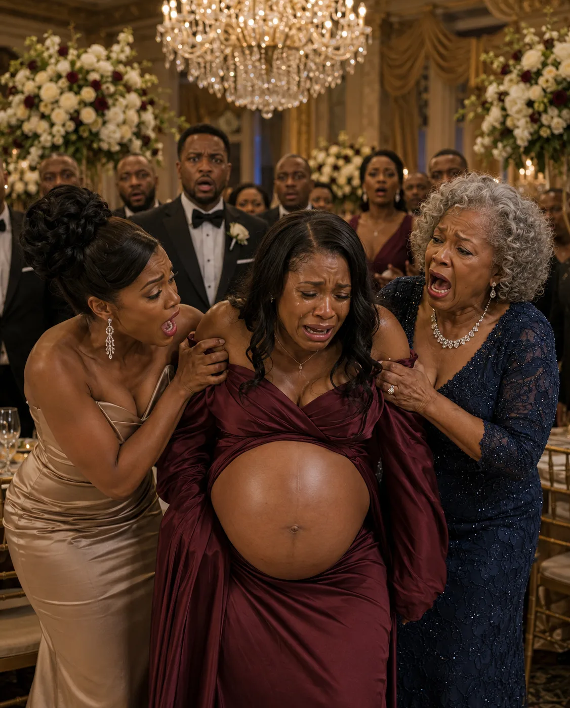 My Mother-In-Law Tore Open My Maternity Dress At A Wedding—Then My Husband Handed Them My Purse, And One Phone Call Changed Everything