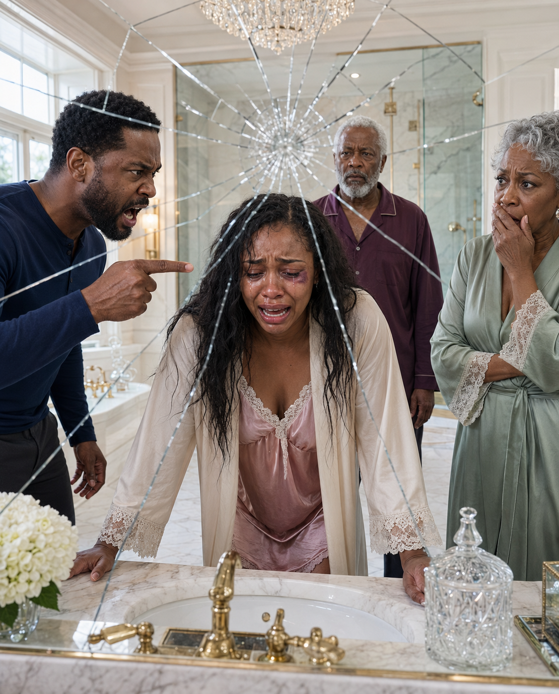 An hour before the guests arrived, my husband sm.ash.ed my face into the bathroom mirror. His mother sneered, “Clean up this disgusting mess.” Then, he roared, “What’s in your pocket?!”