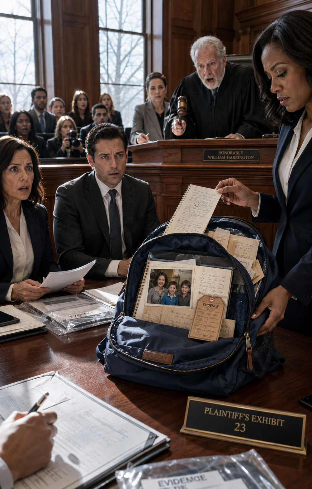"My Ex-Husband's Lawyer Held Up a Photo of Our Son's 'Filthy' Shirt to Prove I Was an Unfit Mother — Then My 8-Year-Old Walked Up to the Judge, Flipped the Shirt Inside Out, and Showed Him Months of Secret Handwritten Evidence."