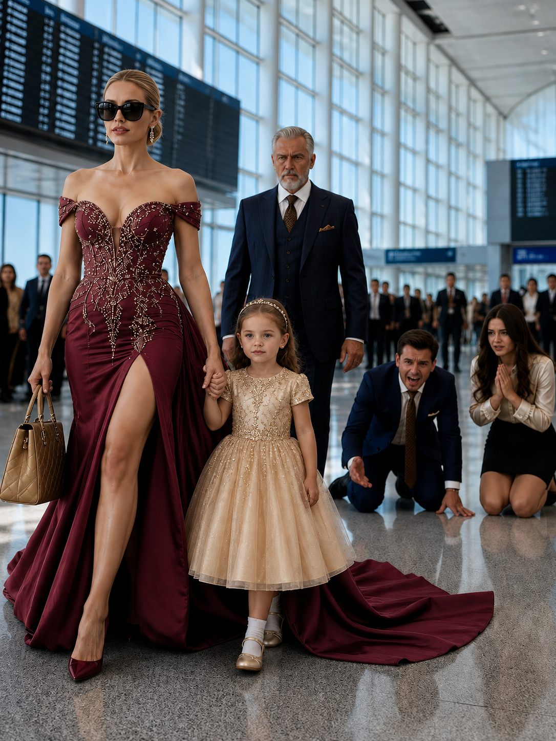 My husband’s mistress repeatedly made my five-year-old daughter cry right in front of him, but only hours later, an entire ballroom of billionaires fell completely silent when my little girl ran into the arms of the richest man in the room and said, “Grandpa, she’s the one who hurt me.”