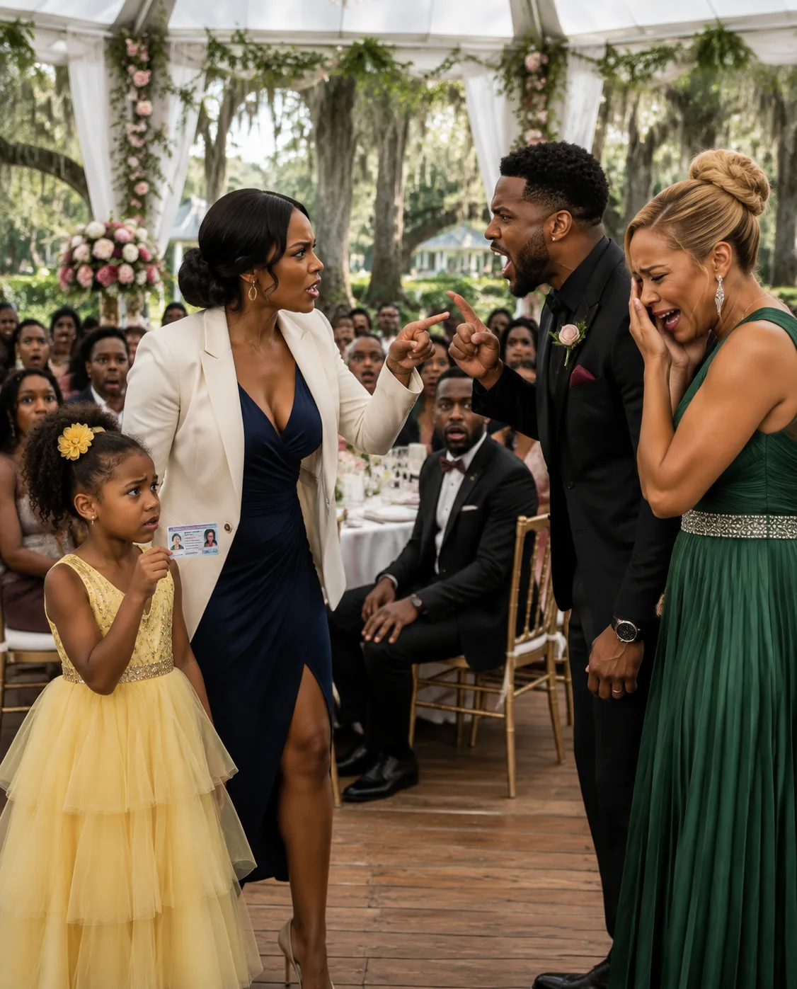 After five years of silence, I unexpectedly met my ex-husband at a wedding. He made cruel remarks, and the woman beside him smiled as if she had already won. I stayed composed—until a little girl ran across the room and called me “Mommy.”