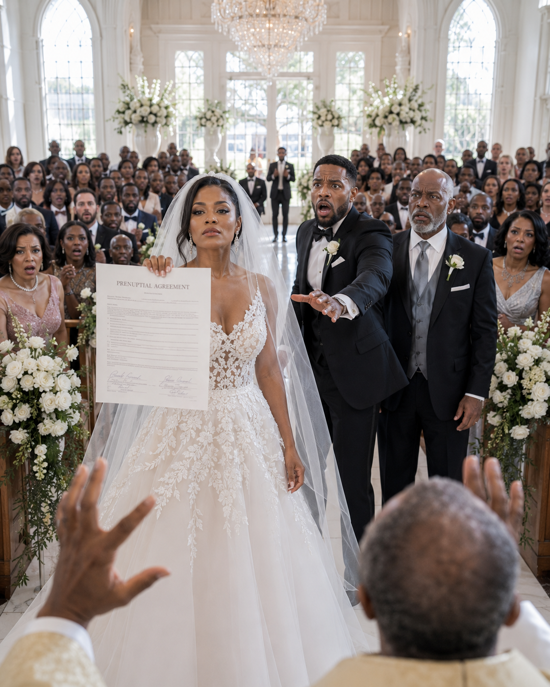 "My Future Father-in-Law Slid a Contract Across the Altar Demanding I Sign Away My Startup Before He'd Let the Wedding Continue. I Opened My Own Folder Instead — Proving I Already Owned the Company He Was Threatening to Cut Off."