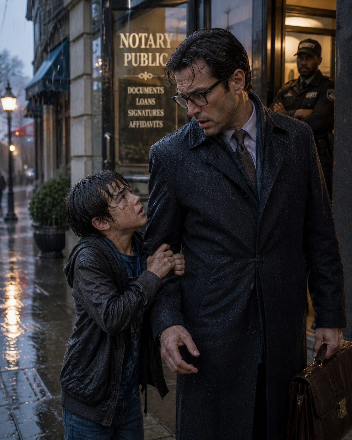 "My 12-Year-Old Son Overheard His Stepfather Planning to Sell My Late Great-Grandmother's House Behind My Back — So He Ran Through the Rain and Grabbed a Stranger's Coat Outside a Notary Office. That Stranger Turned Out to Be the Man I Loved Twenty-Two Years Ago."