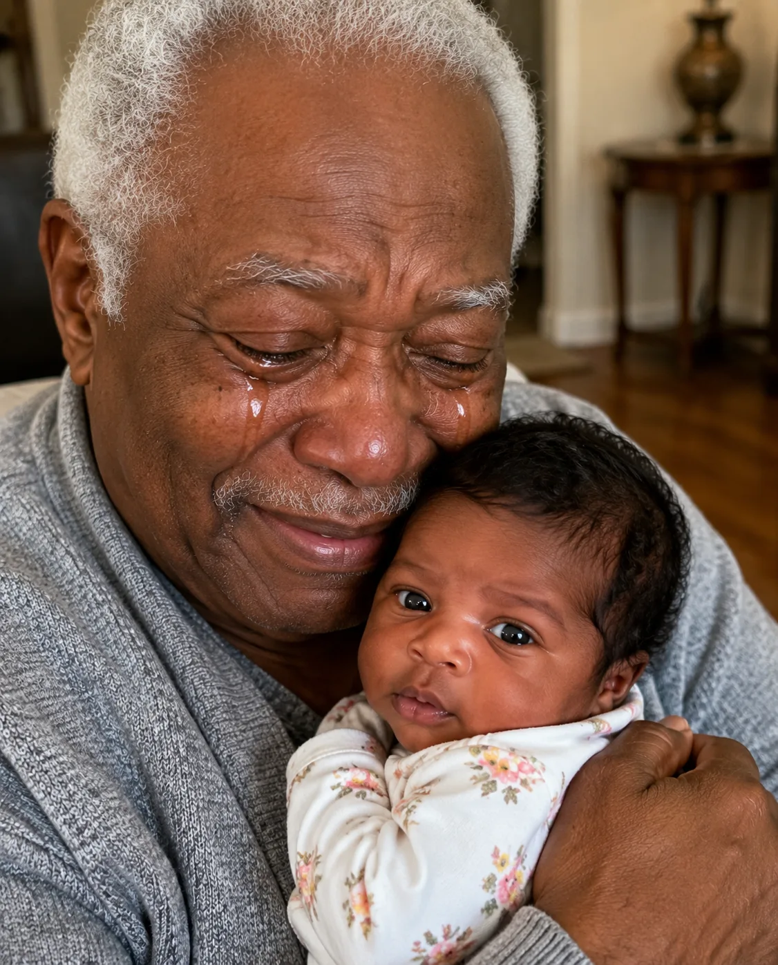 After I gave birth, I brought my baby to meet the grandpa who raised me — but the moment he saw her face, he burst into tears and said, "This is impossible.
