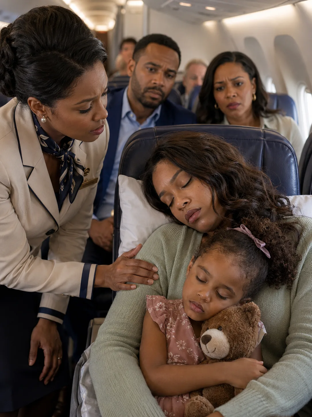 A Single Mom Was Sleeping in Seat 8A—Until the Captain Asked Over the Intercom, “Is There a Fighter Pilot on Board?”