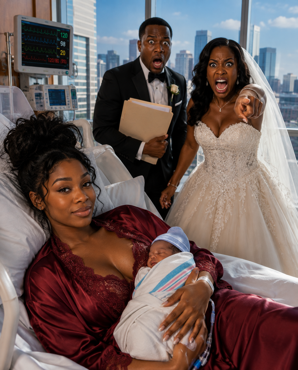 Just two hours after saying “I Do,” my ex-husband walked into my hospital room with his new bride still wearing her wedding dress. I had just given birth to our daughter—but he wasn’t there for her. Throwing an NDA in front of me, he demanded, “Sign it, and we can keep this quiet.”