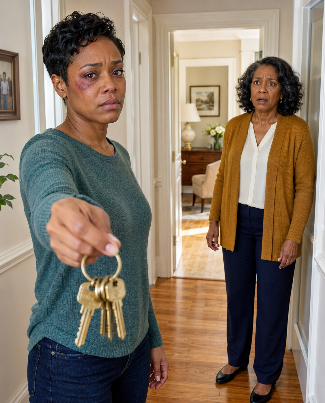 My mother-in-law hurled heavy keys at my face after I b3nned her from entering our bedroom. “It’s my son’s house,” she snapped. I changed every lock that afternoon—the