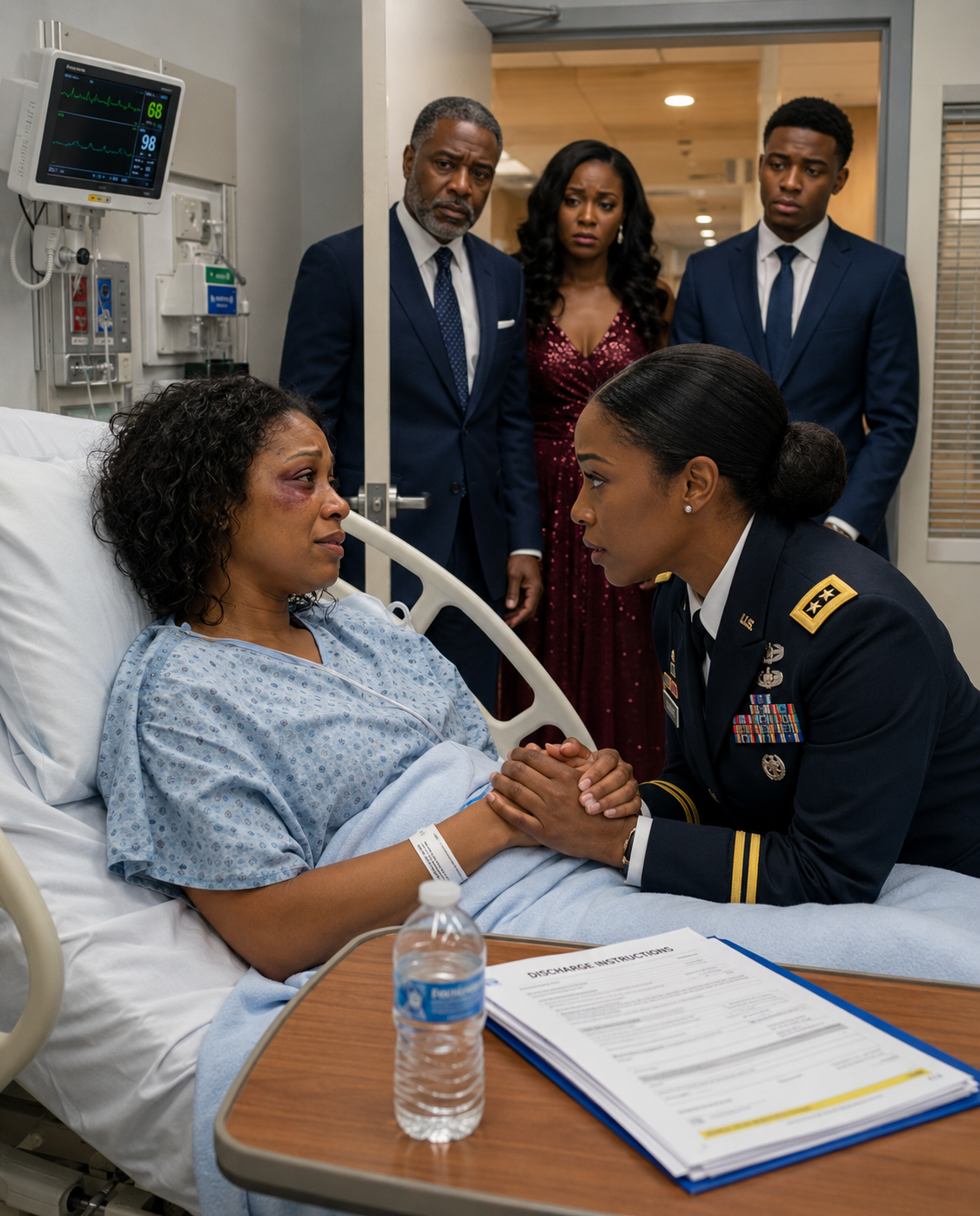I RUSHED to a hospital in my Army dress uniform to reach my injured daughter. I found her shaking and covered in bruises. The family only smiled. “Your rank does not frighten us.” They had no idea what my silence would bring.