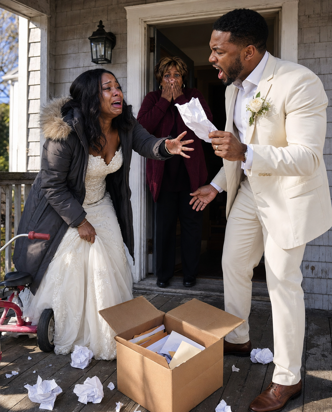 My Husband Heartlessly Left Me Freezing in the Cold on Our First Night of Marriage Because I “Disrespected” His Mother. Then at Sunrise, He Opened the Door and Froze.