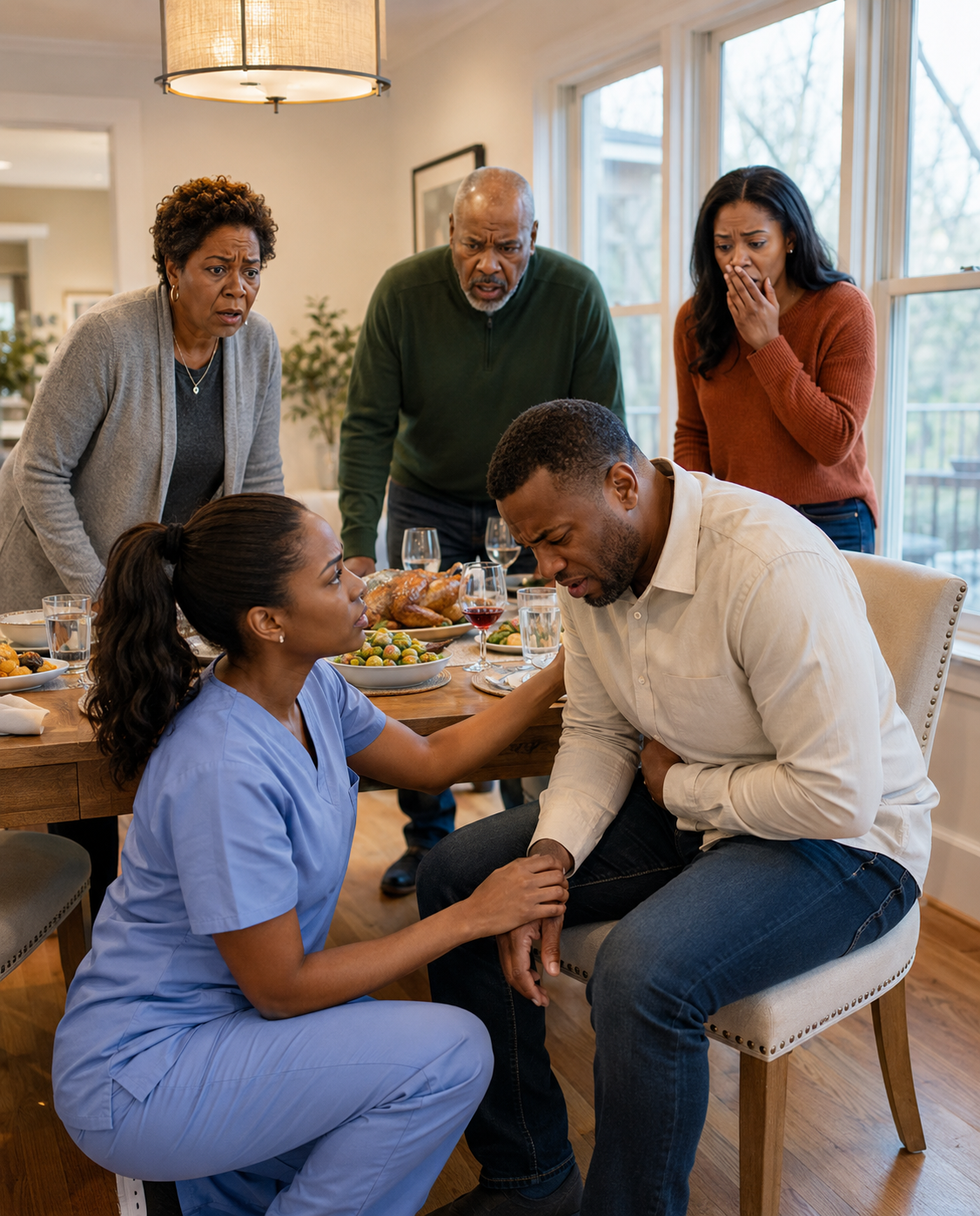 At nearly every family dinner, my parents somehow found a reason to mention that my brother made $180,000 while I worked overnight hospital shifts. Mom once described nursing as “a poor use of your intelligence.” Then one Sunday, my brother pushed aside his dinner, turned pale, and insisted nothing was wrong. Ten minutes later, everyone around that table was staring at me.