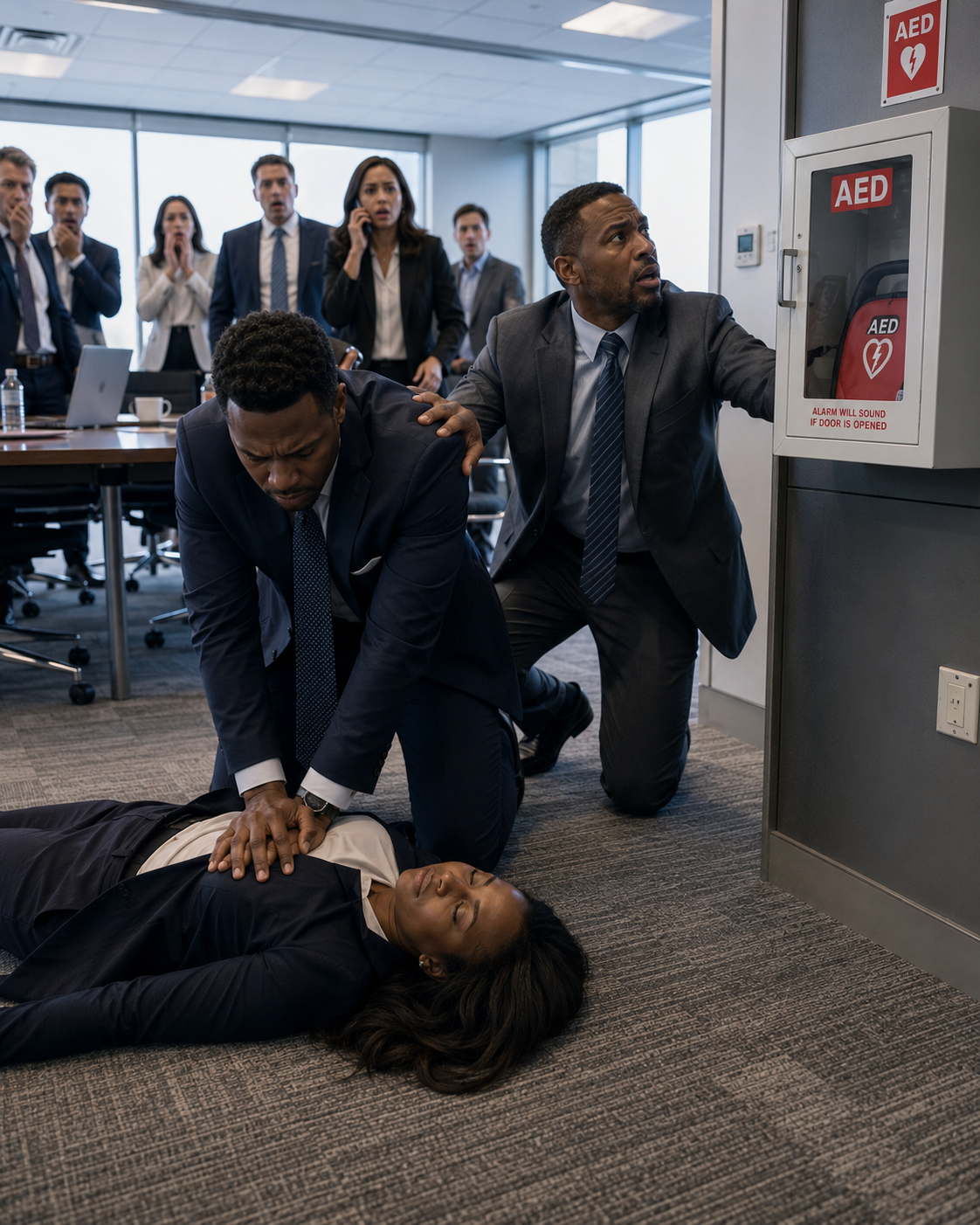"I Collapsed in a Meeting and Stopped Breathing — My Boss Told Everyone 'She Wants Attention' and Blocked a Coworker From Doing CPR. He Had No Idea the Paramedic Who Saved Me Had Personally Trained Him Six Weeks Earlier."