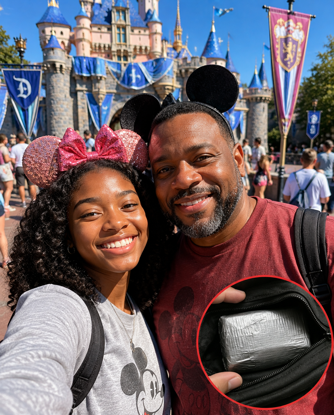 My daughter disappeared during a Disney trip with my husband—a year later, airport security found something sewn inside his old suitcase that made me scream.