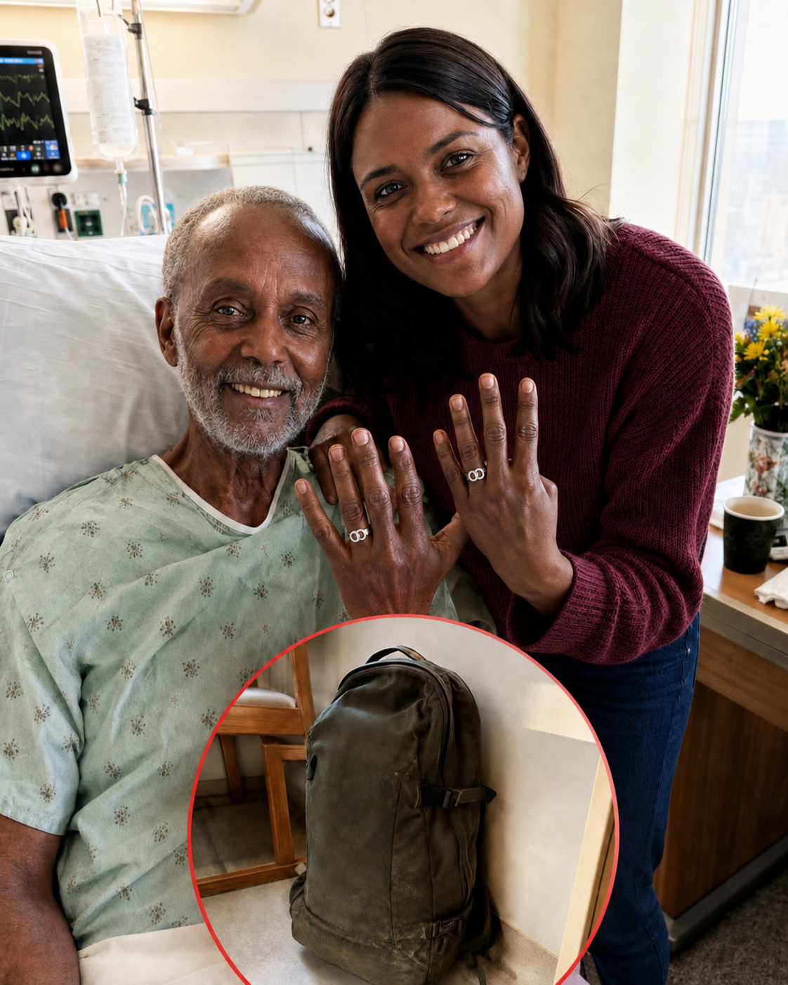 I married a stranger from a hospital waiting room so he wouldn't die alone — after our one-week marriage, his lawyer handed me his backpack, saying, "He wanted you to know the truth."