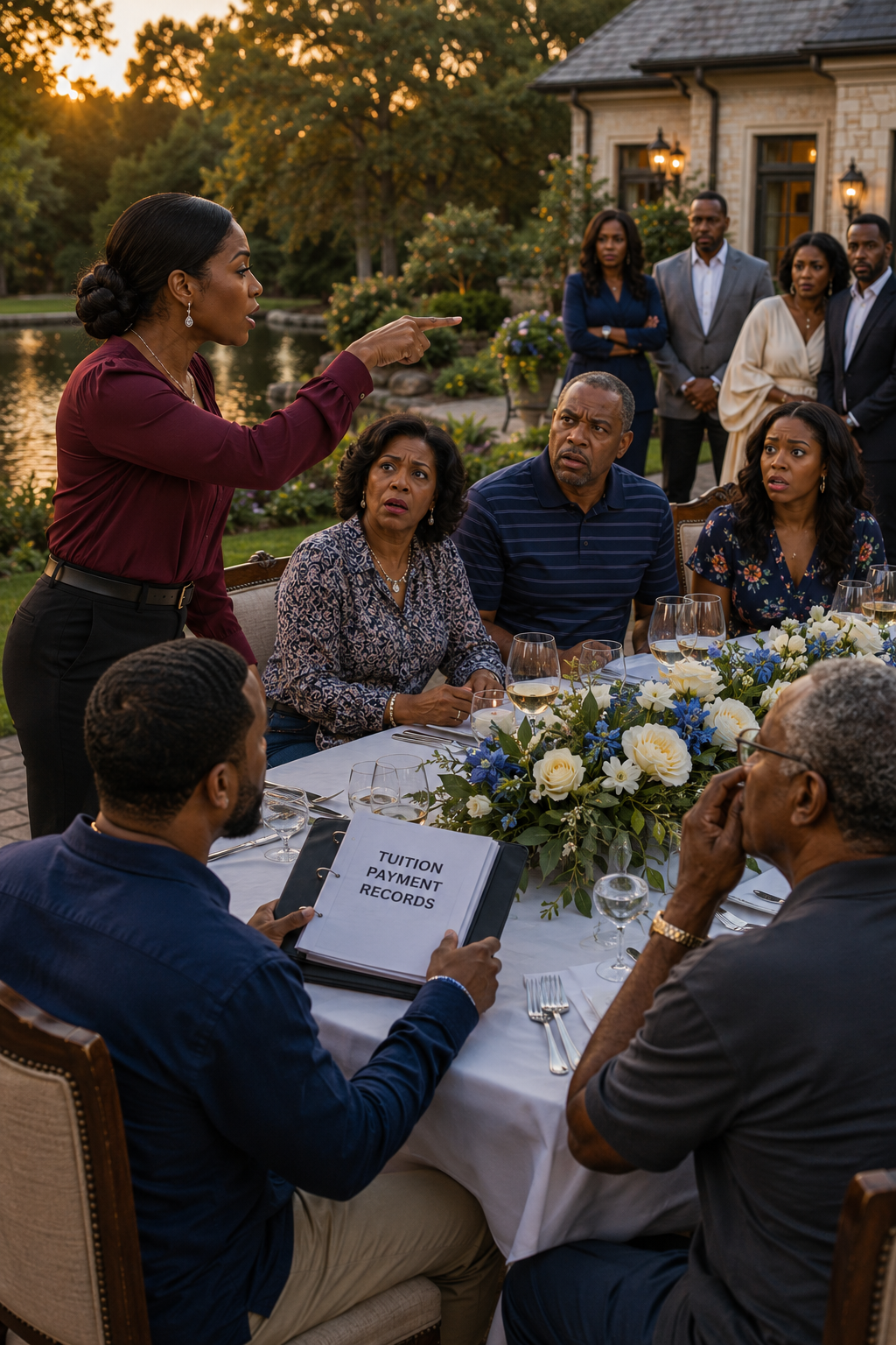 At my daughter’s graduation dinner, my mother coldly declared, “No more living here for free.” Every relative seemed to agree—until I opened the folder before me and said, “Great. Now let’s show everyone who has actually been paying for all this.” My father turned pale. “Please don’t.” But I was already flipping to the first page….