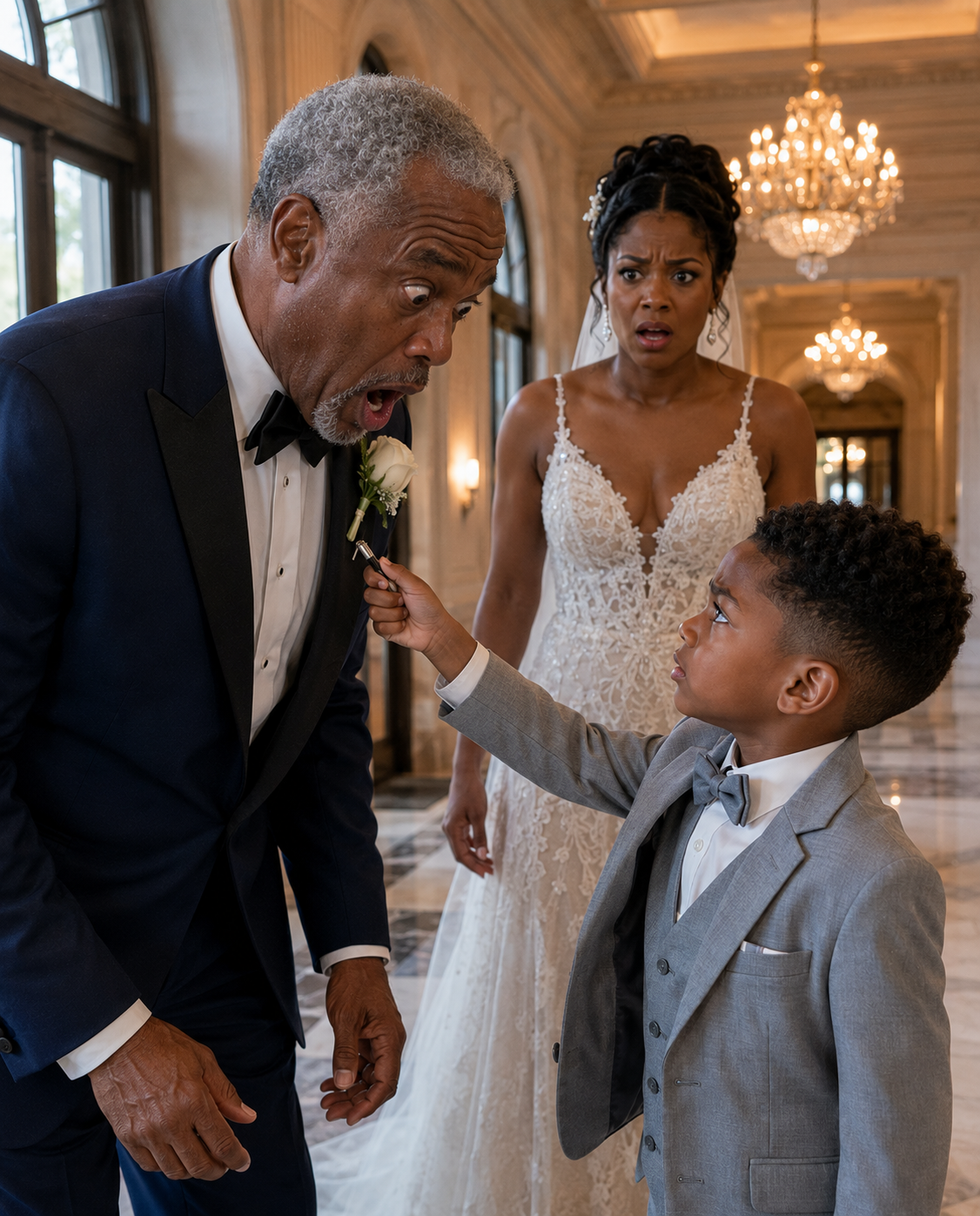 I Was About to Marry My Mistress, 30 Years Younger Than Me. Just Before I Walked Down the Aisle, My 3-Year-Old Grandson Grabbed My Hand and Whispered, “Grandpa, She Hit Mommy.” Then He Pointed at My Young Bride-to-Be and Pulled a USB Drive From His Pocket. What I Saw on That Drive Exposed a Lie That Could Destroy the Woman I Was About to Marry.