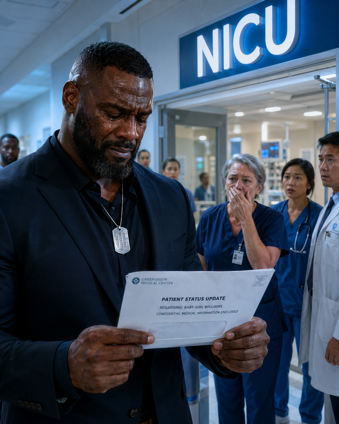 "A Scarred Combat Veteran Walked Into Our NICU Asking to Hold an Abandoned Baby No One Else Would Touch — Then I Saw the Name Engraved on His Dog Tag, and the Entire Room Went Silent."
