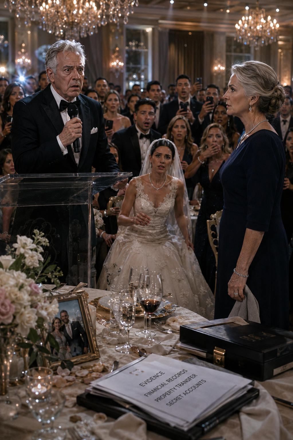 "My Future Father-in-Law Mocked Me as a Poor Single Mother in Front of 400 Wedding Guests — Then I Stood Up and Asked Him One Question: 'Do You Even Know Who I Am?' His Face Went White."