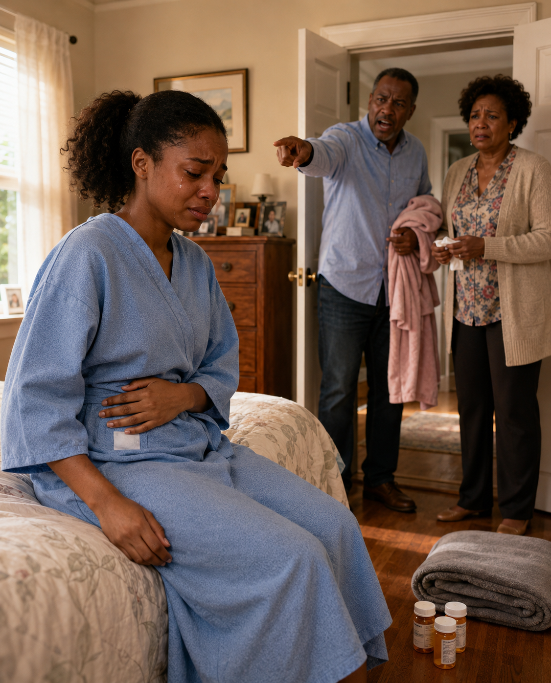 “Take Off Those Bandages and Make Dinner,” My Husband Snapped One Day After My Spinal Surgery—Until My Mother Walked In and Left the Entire House Speechless.