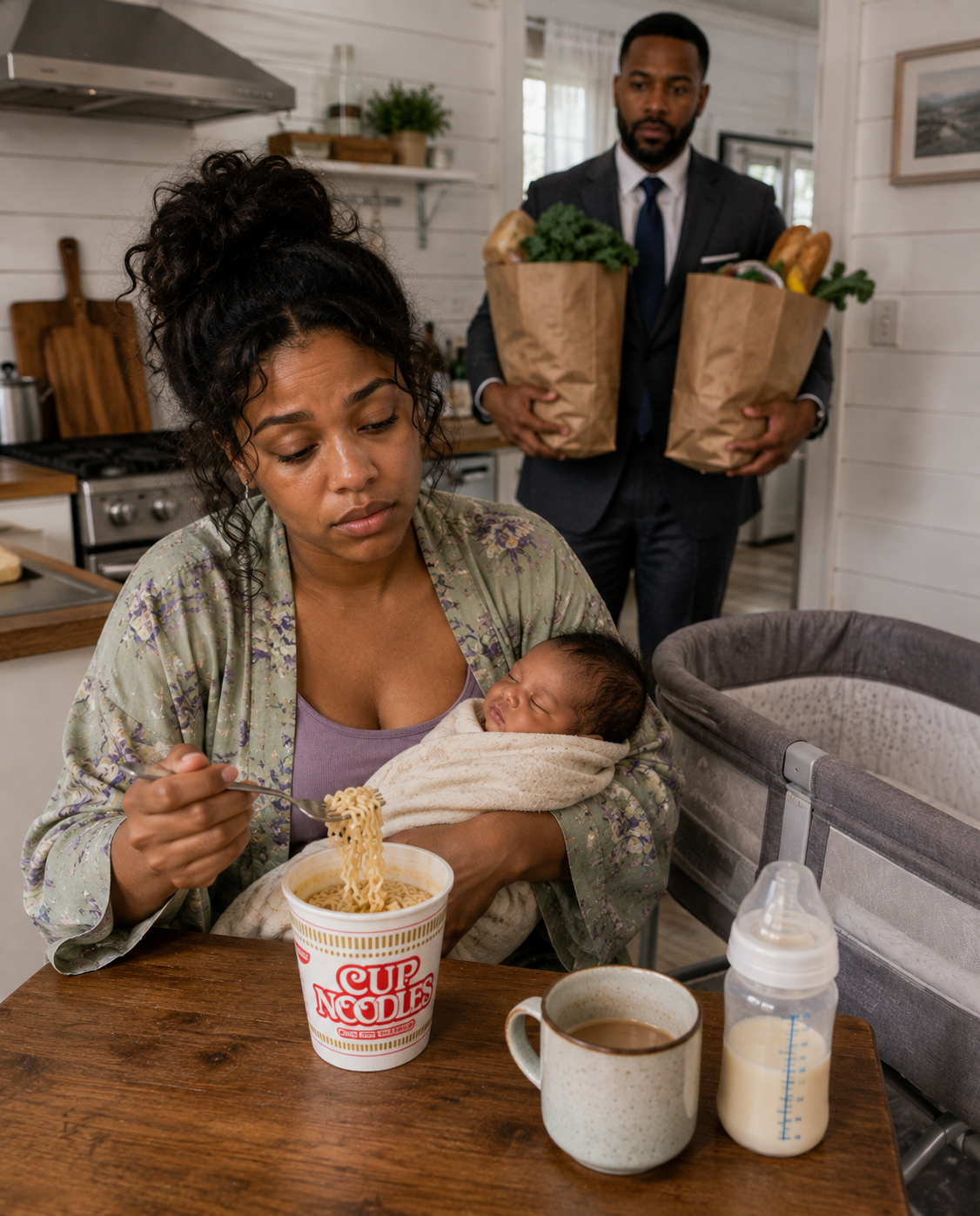 I Came Home 4 Days Early From Germany to Surprise My Wife After Her C-Section—Only to Find Her Alone, Eating Cold Noodles While My Family Toasted in Tenerife With Food I Had Paid For. In a Video, I Heard My Mother Say, “Daughters-in-Law Will Always Be Outsiders.” I Didn’t Argue. I Blocked Their Cards and Called My Lawyer. Then I Found an Invoice in My Wife’s Name That Revealed Something Far Worse.