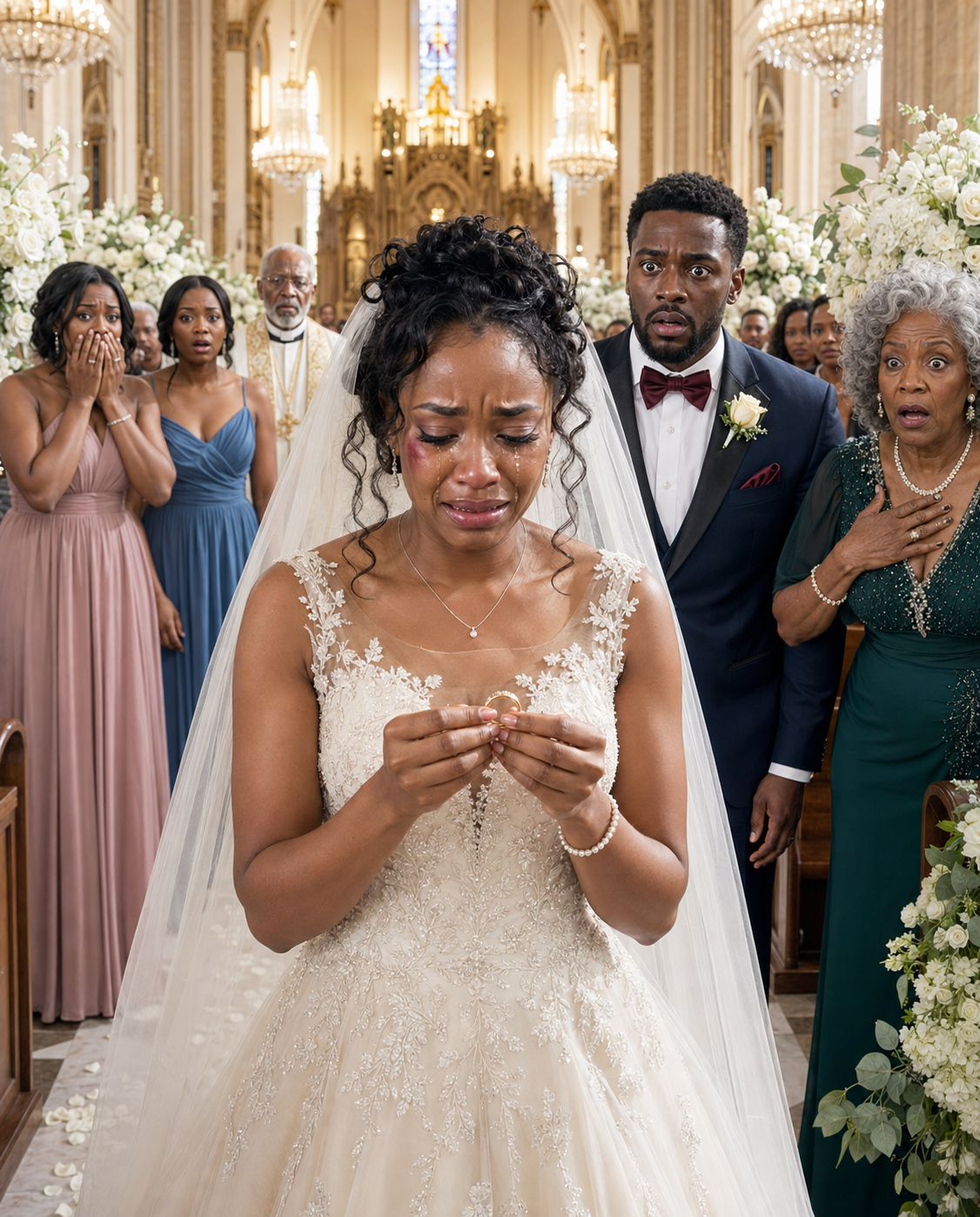 My Husband Slapped Me at the Altar on Our Wedding Day — I Smiled Through the Tears, Took Off My Ring, and Disappeared Before He Realized What He Had Lost