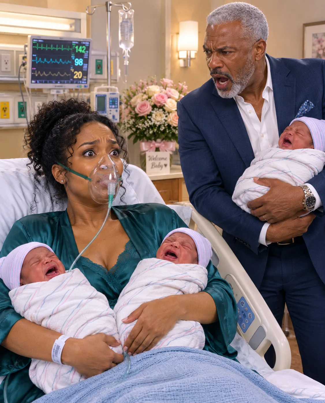 Hours after giving birth to triplets, my father took one of my newborns and wanted to give it to my brother: “You have three, he doesn’t have any.” When I tried to get it back,