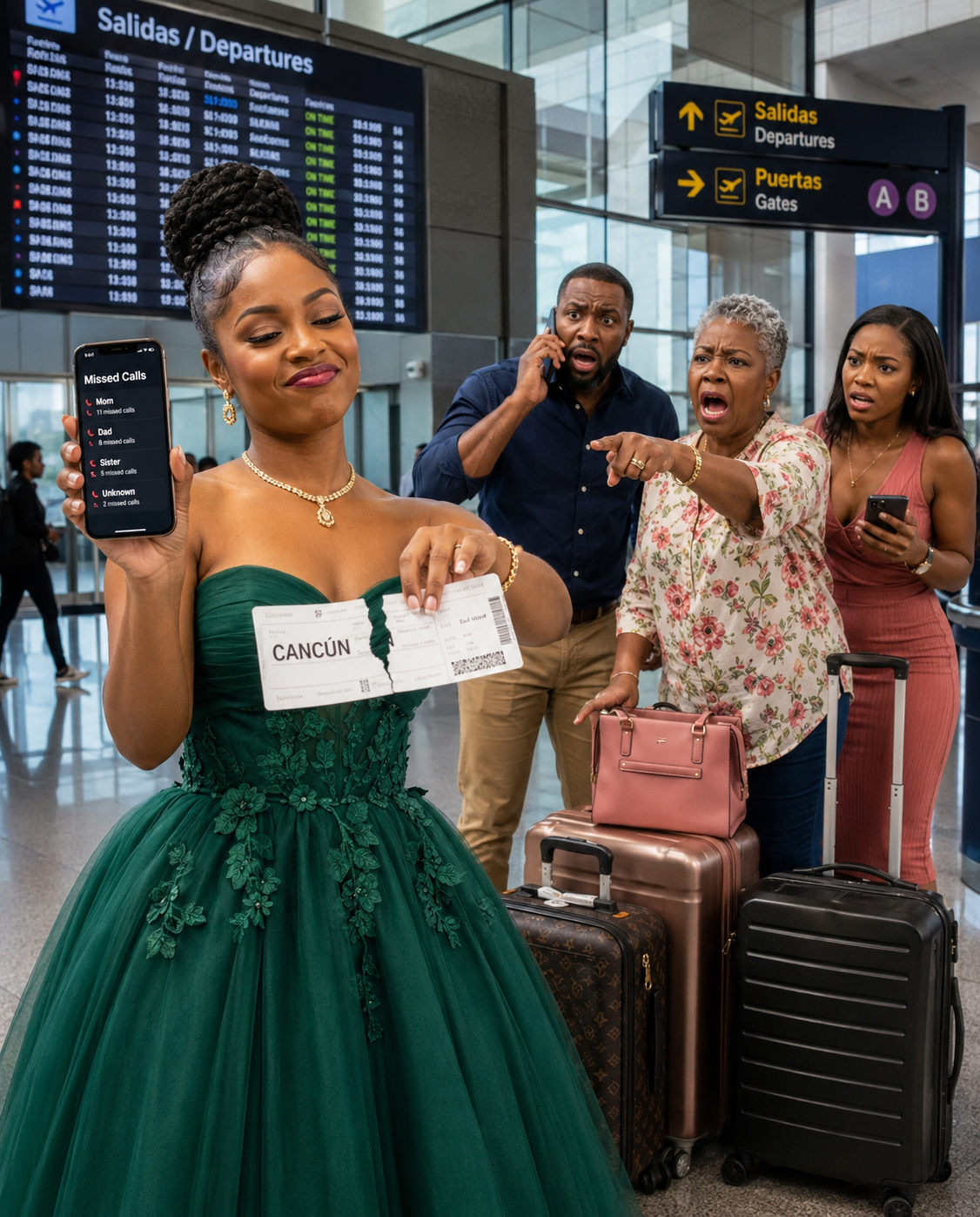 My husband charged 4 plane tickets to my credit card and said, “My mom deserves a vacation. You make more, so you’ll pay.” His sister also demanded costly gifts and luxury travel. I remained silent—I ripped up my boarding pass, boarded a different flight, and allowed them to leave. When they came back overwhelmed by debt, a letter from my attorney was waiting on the table… together with a secret that might cost my husband everything.