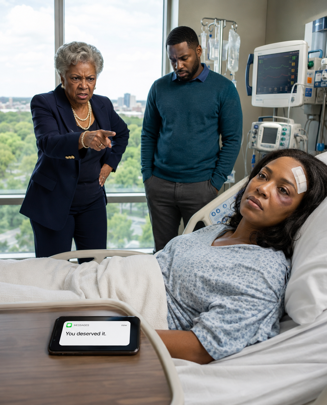 “You Deserved It,” My Husband Texted After His Mother Put Me in the Hospital. They Thought I Would Stay Quiet—Until They Found My Bed Empty and Raced Home to Discover I Had Already Changed Everything.