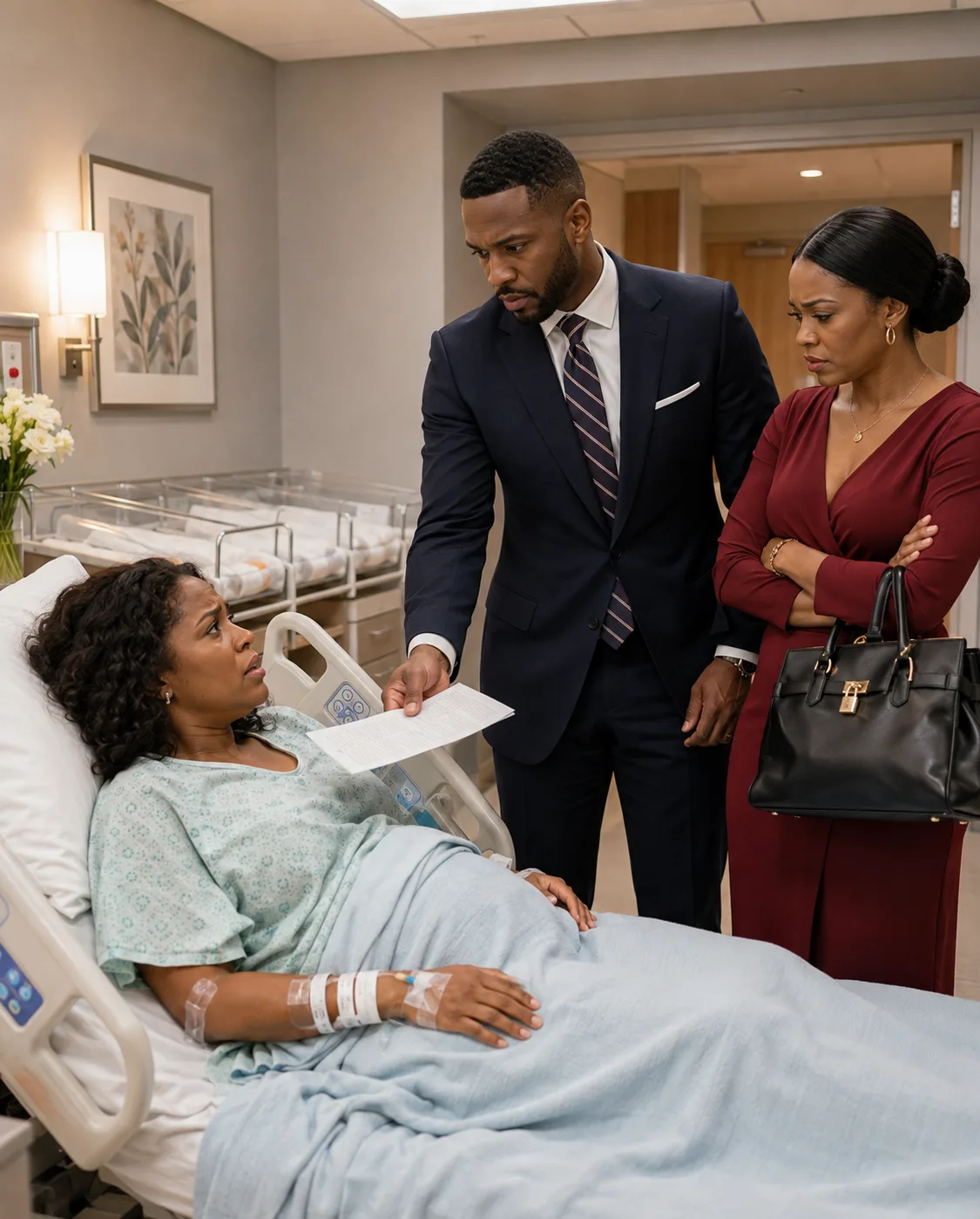 I had barely survived giving birth to our triplet sons when my husband walked into my hospital room holding another woman’s hand. She flaunted a black Birkin