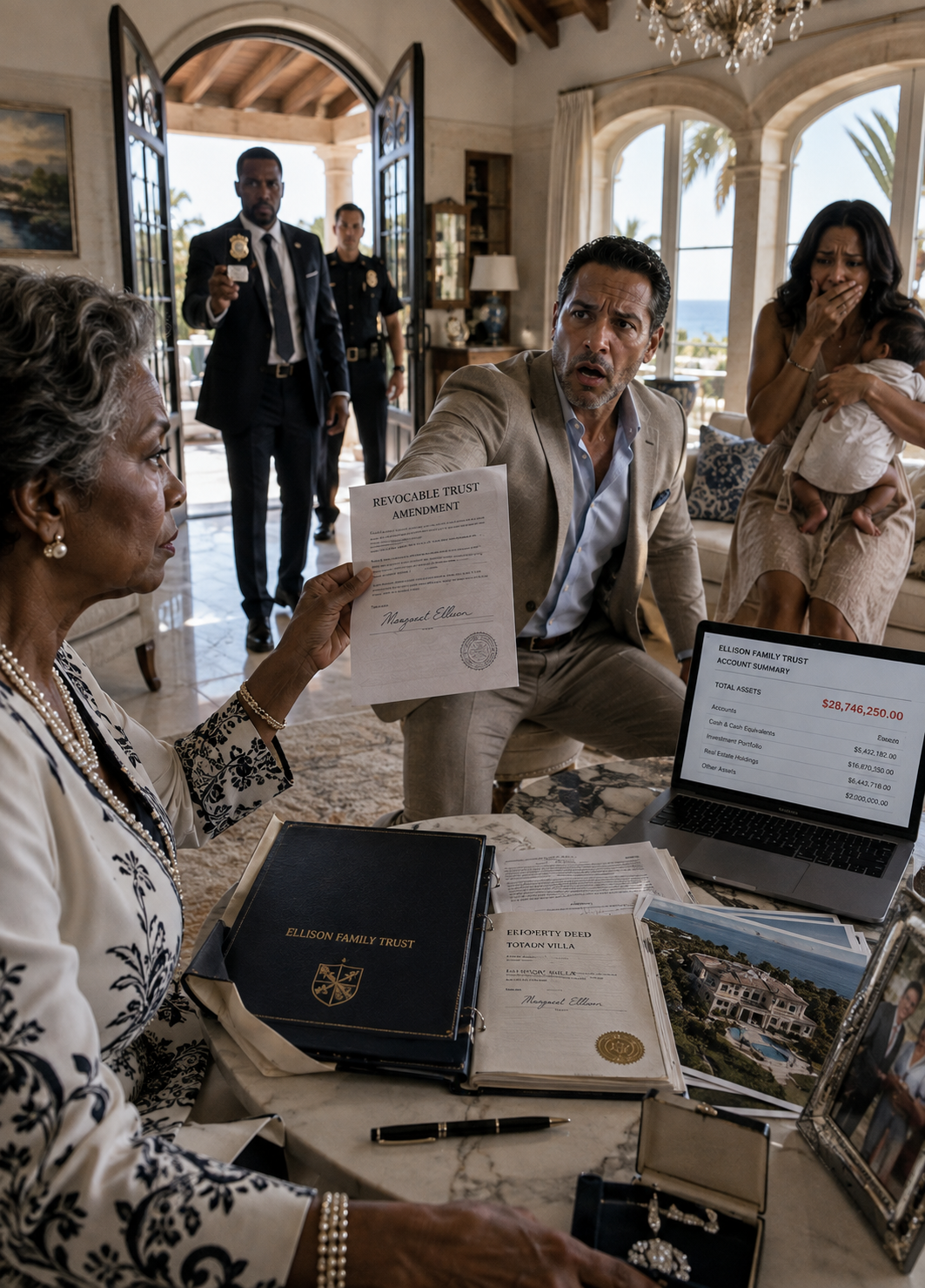 "My Son Walked Into My New Villa and Announced He and His Wife Would Take the Main House While I Moved to the Guesthouse. Then He Pulled Out a Document With My Forged Signature — Not Knowing the Police Were Already at the Gate."