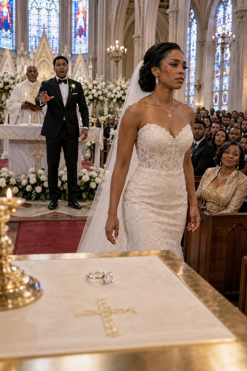 "My Husband Slapped Me at the Altar in Front of 200 Guests for Refusing to Sign Over My Hotel Shares — I Smiled, Set My Ring Down, and Walked Out Alone. He Had No Idea I Secretly Controlled 51% of the Company."