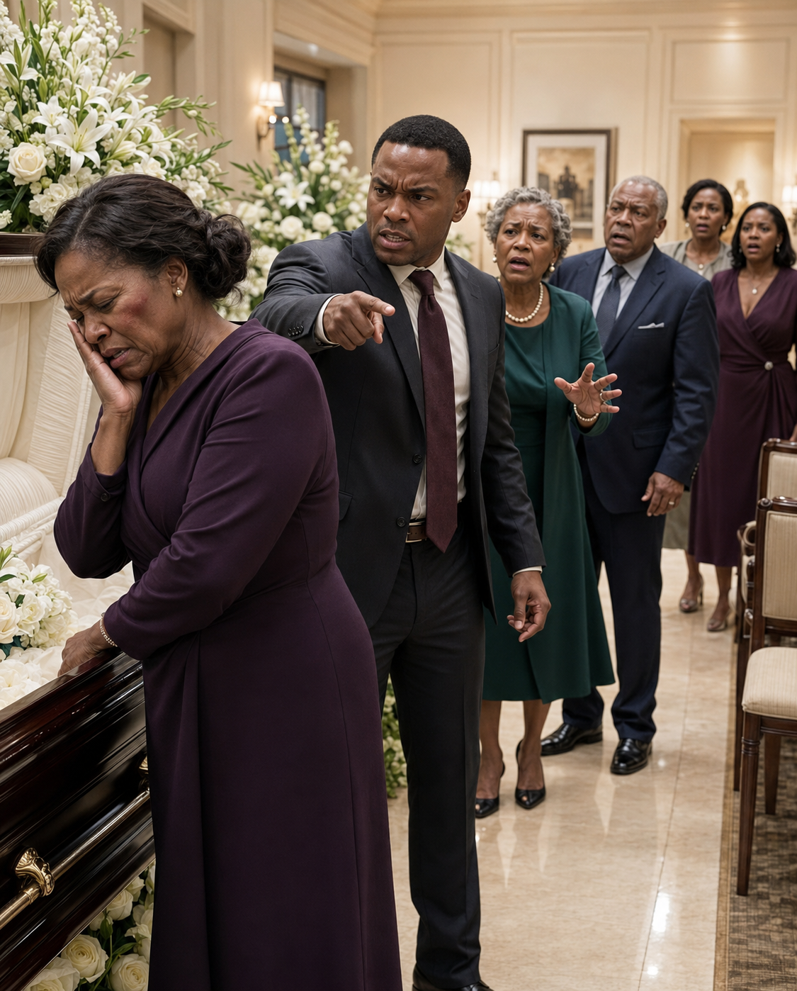 My brother lost control at Dad’s funeral because I refused to give him the safe key. As relatives pulled him away, he shouted, “She’s stealing my inheritance!”