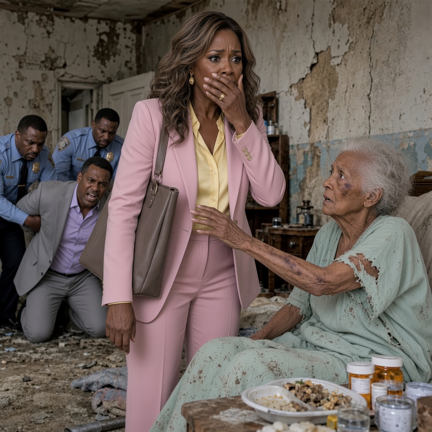 I came home from a business trip expecting silence, not a note from my husband: “Take care of the old woman in the back room.” When I opened that door, I found his grandmother barely alive. Then she grabbed my wrist and whispered, “Don’t call anyone yet. First, you need to see what they’ve done.”