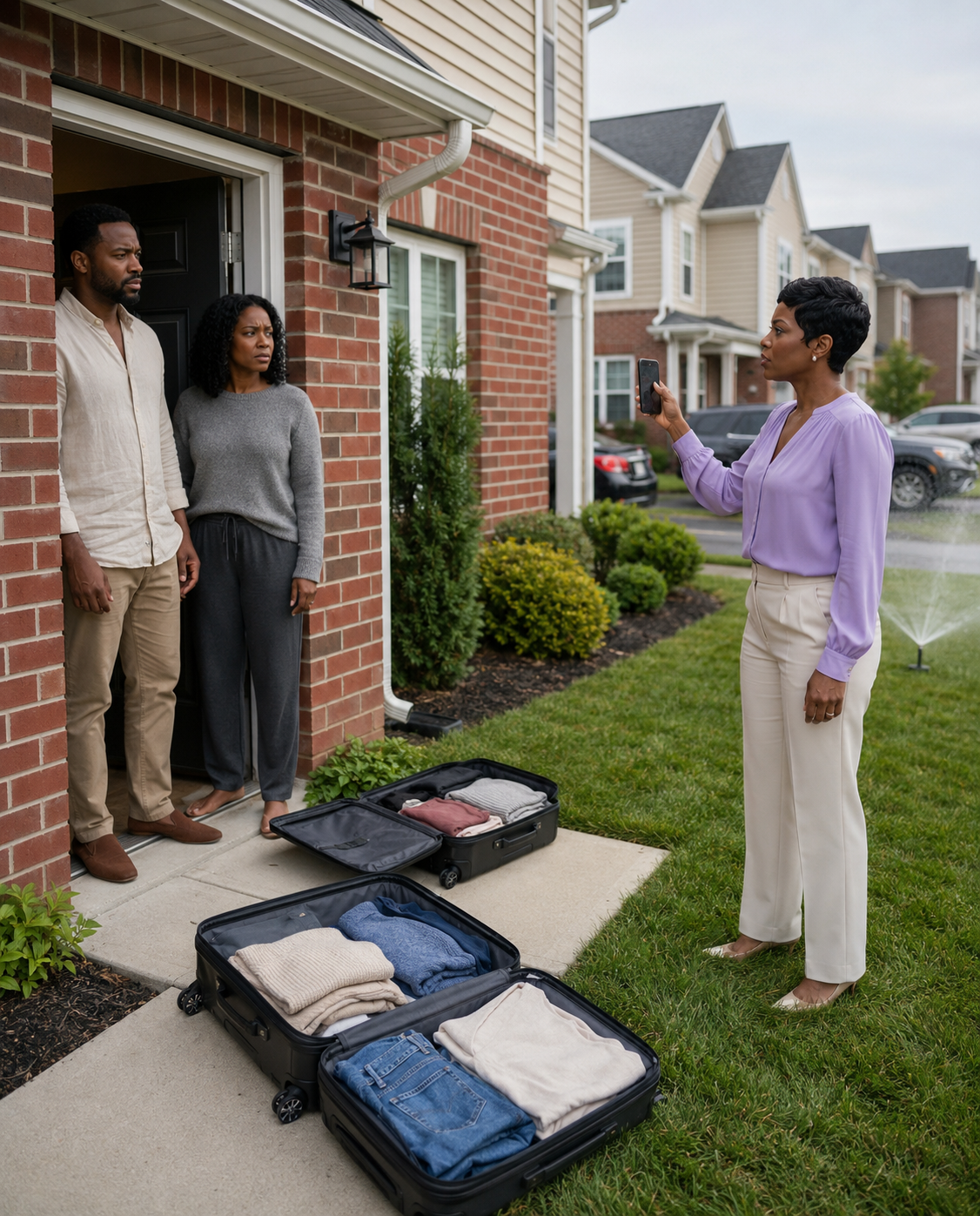My Husband Changed the Locks, Threw My Clothes Across the Lawn, and Moved Another Woman Into “His House.” Then the Property Manager Opened One Trust File—and His Ownership Vanished from the Screen.