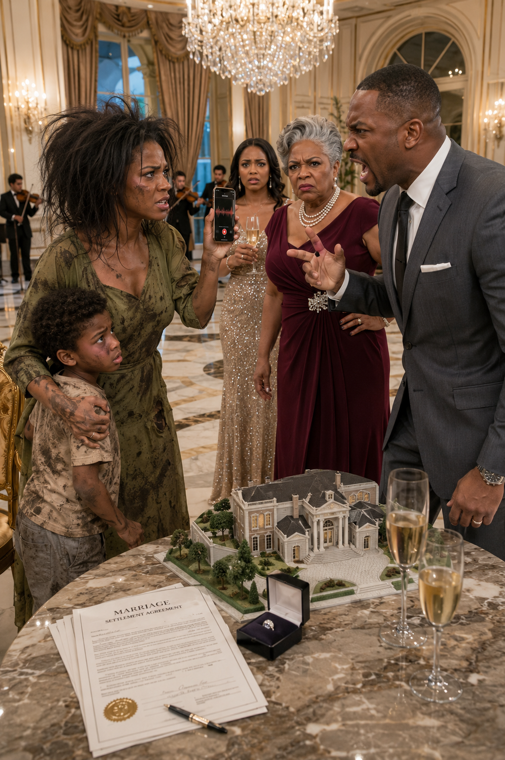 “Remove that woman before our guests arrive,” my mother-in-law instructed as she glanced at me standing outside my own estate. Five minutes later, my phone had quietly captured enough admissions to unravel their engagement party, their fortune, and the web of lies they had spent two years creating.