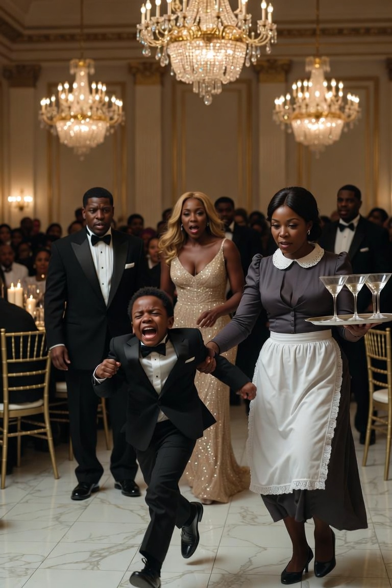 The mansion fell silent the moment the little boy appeared. Only three years old, dressed in a tiny black suit, he slipped free from the nanny’s hand and ran across the marble floor as fast as his small legs could carry him.“Mommy!”
