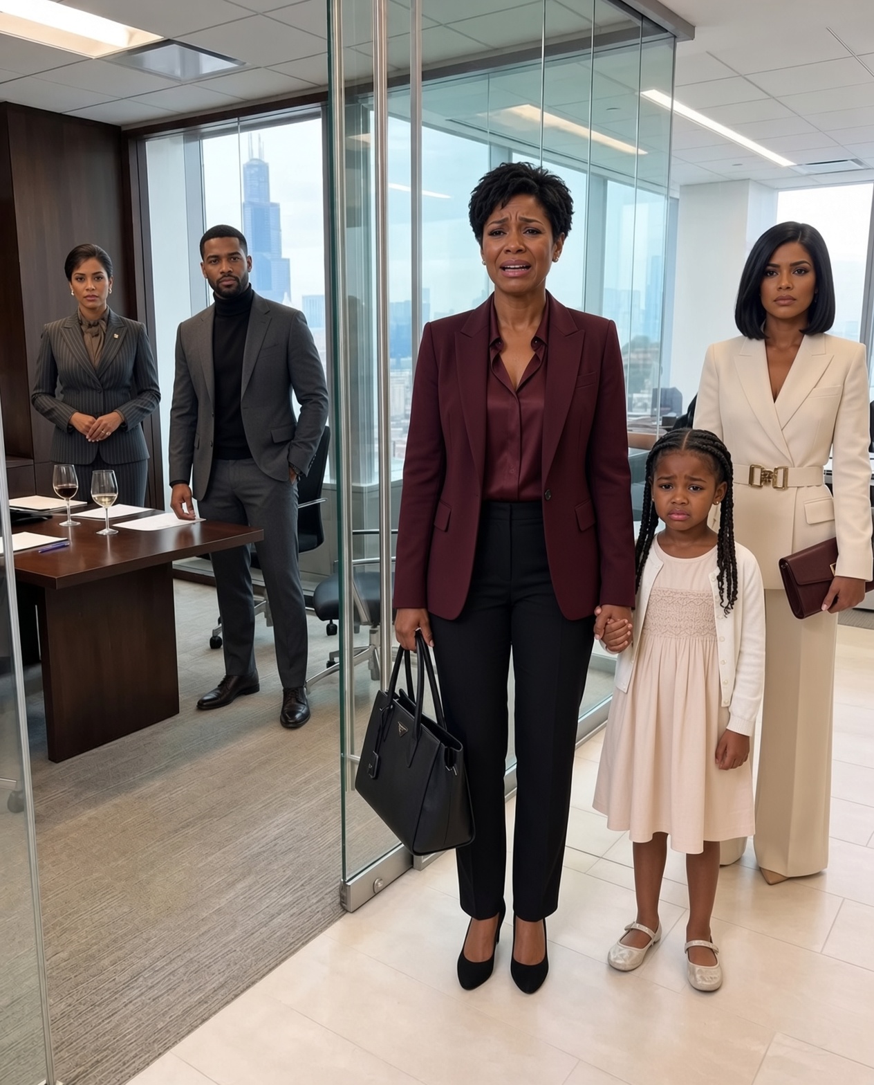 I arrived at my husband’s office with our daughter, but his receptionist bl0cked us. “He has a private guest.” Suspicious, I called my brother and said, “Freeze every dollar we have invested in his company.”