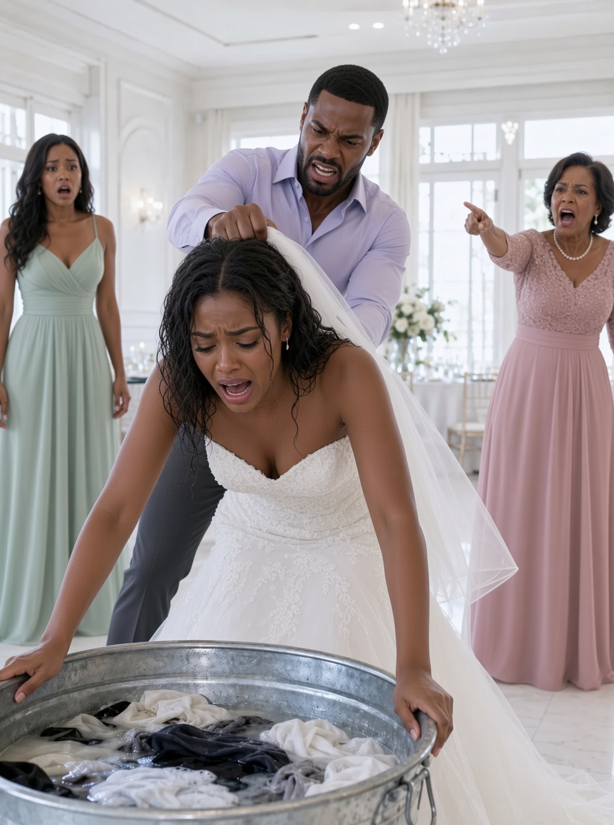 On my wedding night, my mother-in-law threw a bucket of dirty underwear belonging to all the men in the family at me and said, “You’re the wife now. It’s your job to wash it.” I refused, and my husband h:it me in front of her. I didn’t scream. I grabbed my suitcase and called my lawyer… without telling them who I really was.